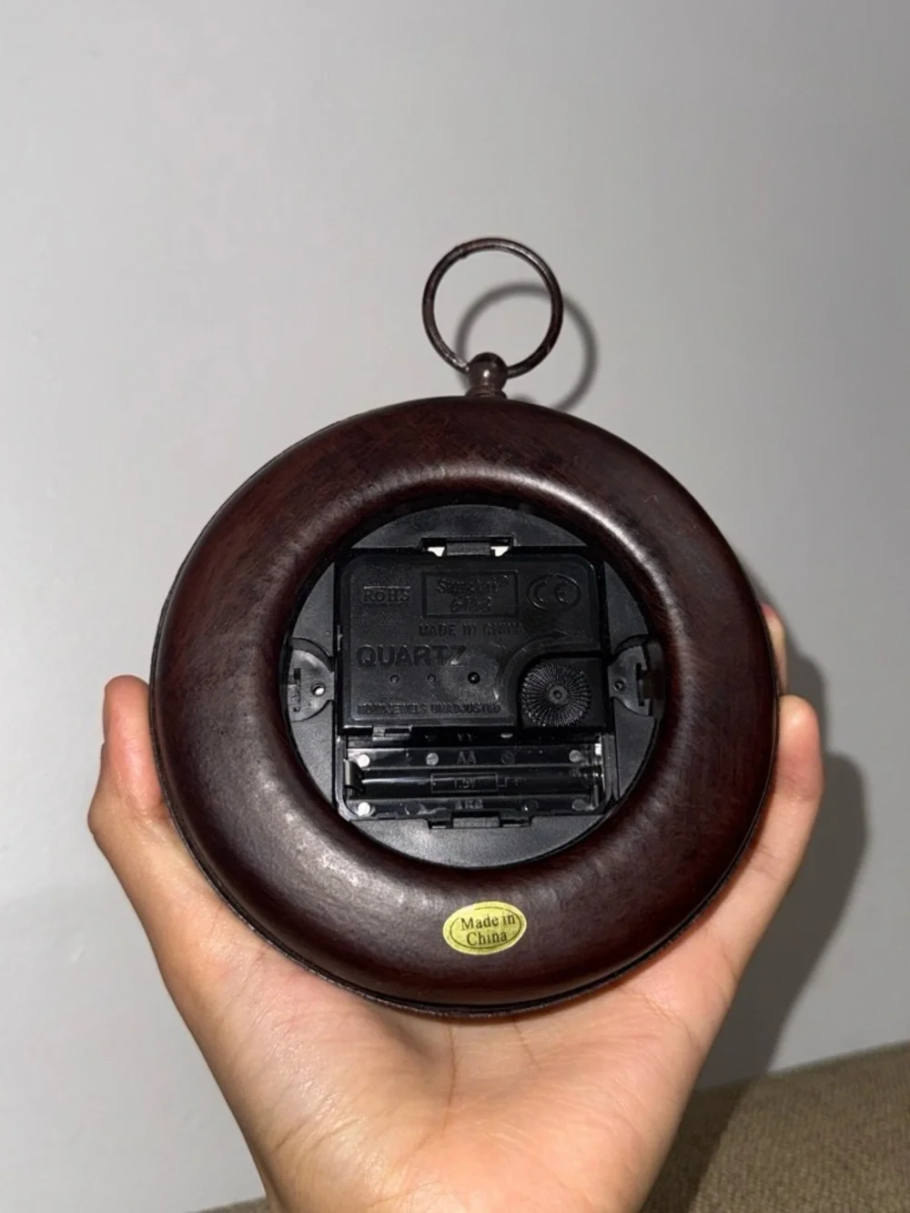 Vintage-Style Round Wall Clock in Brown and Yellow - Decorative Home Wall Decor